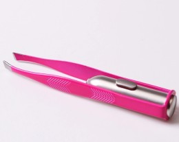 Pęseta z diodą LED - różowa