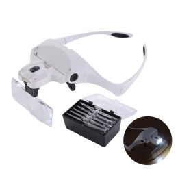 Okulary powiększające LED do makijażu, rzęs, hobby