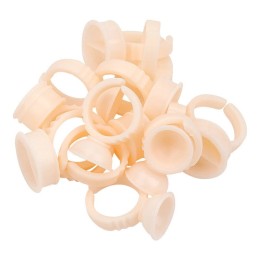 Pierścionki sylikonowe - MIĘKKIE - pojemniczki na pigment - 25 szt.