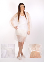 Fartuch jednorazowy PP na troki, rękaw z gumką - 10szt.