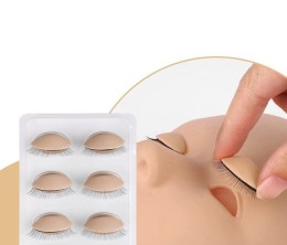 Zestaw wymiennych powiek z rzęsami do głowy 3D - 6szt.