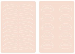 Dwustronna skóra sylikonowa do ćwiczeń -  usta/brwi