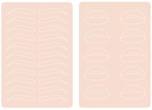 Dwustronna skóra sylikonowa do ćwiczeń -  usta/brwi