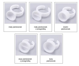 Pierścionki - pojemniczki na pigment - 25 szt.