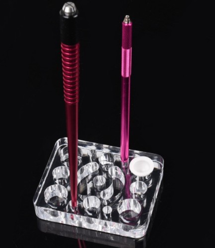 Akrylowy stojak - holder na kubeczki z pigmentem i peny